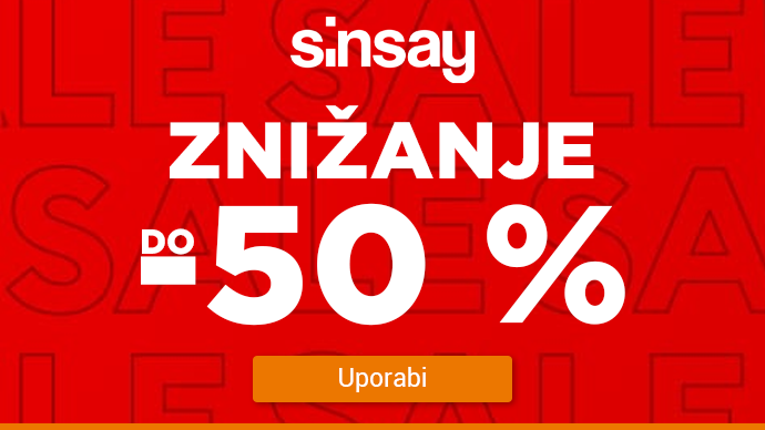 Sinsay - Znižanje do -50 %